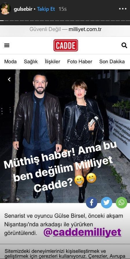 Gülse Birsel hatayı paylaştı: 'Müthiş haber ama bu ben değilim'