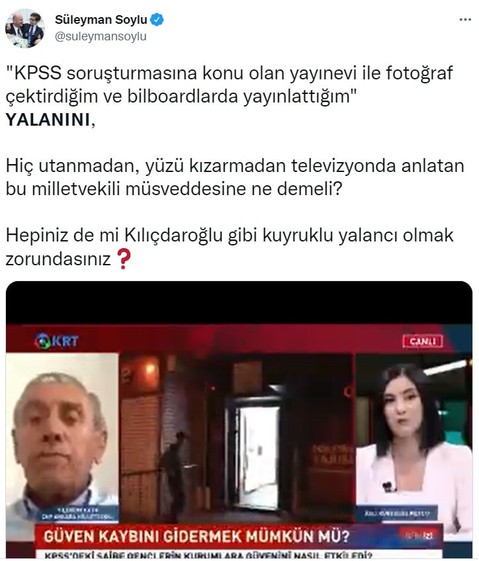 CHP'li Yıldırım Kaya'nın KPSS iddiasına Soylu'dan yanıt! Kaya'nın fotoğraf iddiasını Soylu eleştirdi: Yalan - Resim : 2