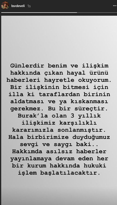 Büşra Develi'den çok sert ayrılık açıklaması!