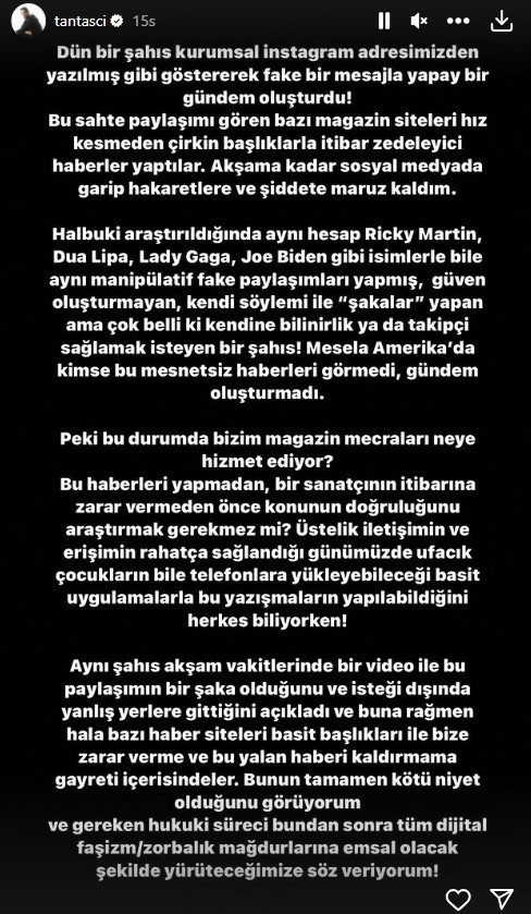 Şehzadeye attığı mesaj ifşa olan Tan Taşçı dava açıyor