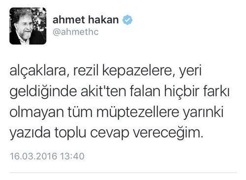 Ahmet Hakan'dan sosyal medyada hakkında açılan 'Tecavüzcü dostu' etiketine yanıt geldi!