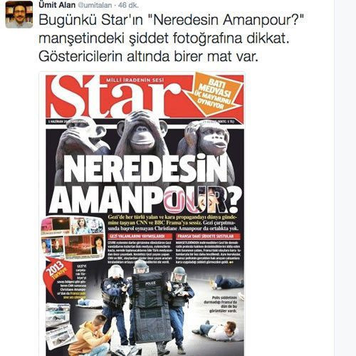 Star, gazeteci Amanpour'a meydan okudu ama fotoğraf sahte çıktı! - Resim : 2