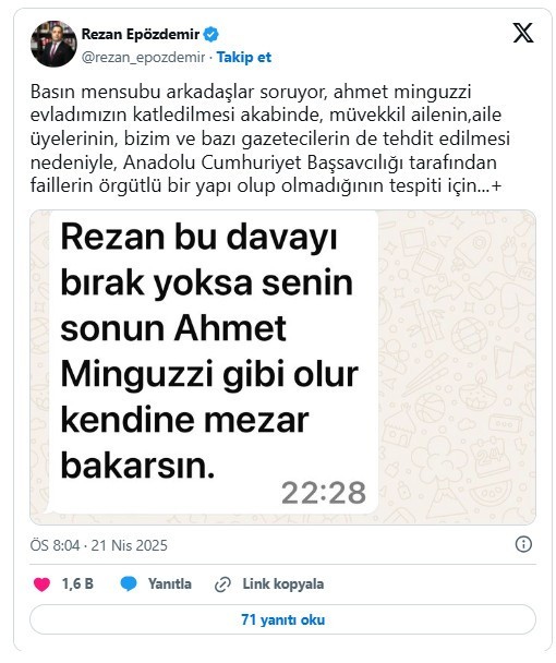 Mattia Ahmet Minguzzi cinayetinde yeni gelişme: Organize suç örgütü kapsamına alındı