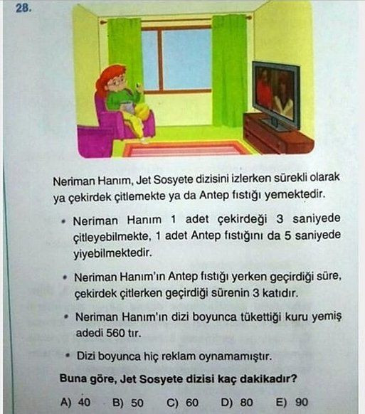 Gülse Birsel’in dizisi deneme testi sorusu oldu!