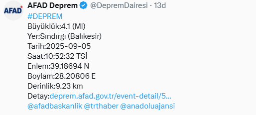 Balıkesir yine sallandı!
