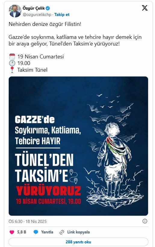 Gazze'deki vahşet sonrası CHP harekete geçiyor. Taksim'de yürüyüş yapılacak - Resim : 2