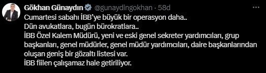 İBB'ye yönelik soruşturmada yeni dalga! Çok sayıda üst düzey isim gözaltına alındı. Gözaltına alınanlar arasında eski CHP'li vekil de var. Cumhurbaşkanlığı iddiayı yalanladı - Resim : 2