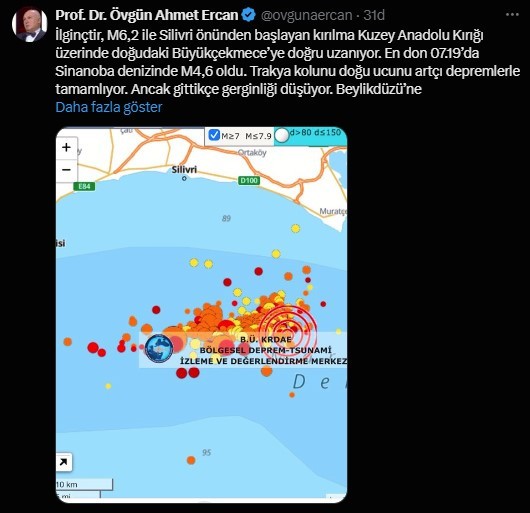 İstanbul’da hissedilen bir deprem daha oldu. AFAD depremin büyüklüğünü 4.1, Kandilli Rasathanesi 4.6 olarak açıkladı - Resim : 2