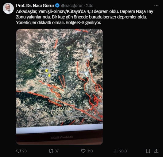 Bölge Geriliyor. Naci Görür Kütahya Simav Depremi Sonrası Uyardı - Resim : 2