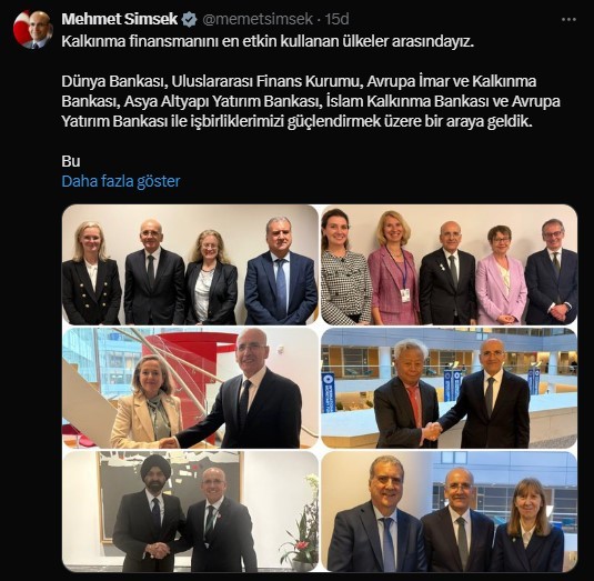 Bakan Şimşek müjdeyi sosyal medyadan duyurdu: Türkiye'ye 41 milyar dolarlık finansman desteği