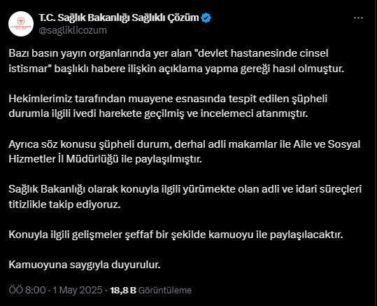 Hastanede cinsel istismar skandalı: Sağlık Bakanlığı harekete geçti - Resim : 2