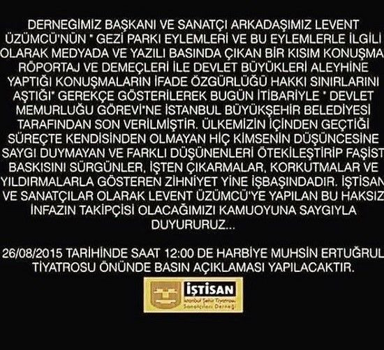 Levent Üzümcü için sokağa çıkıyorlar!