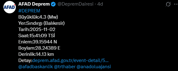 Balıkesir'de korkutan deprem! Çevre illerden de hissedildi