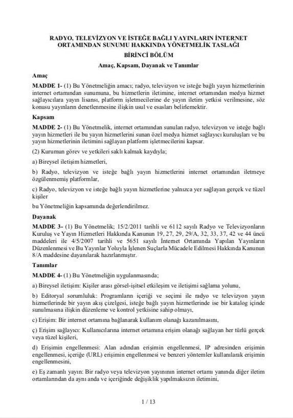 İnternet üzerinden yayın yapan TV’lere RTÜK denetimi!