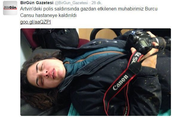 Artvin Cerattepe'de bir gazeteci yaralandı!