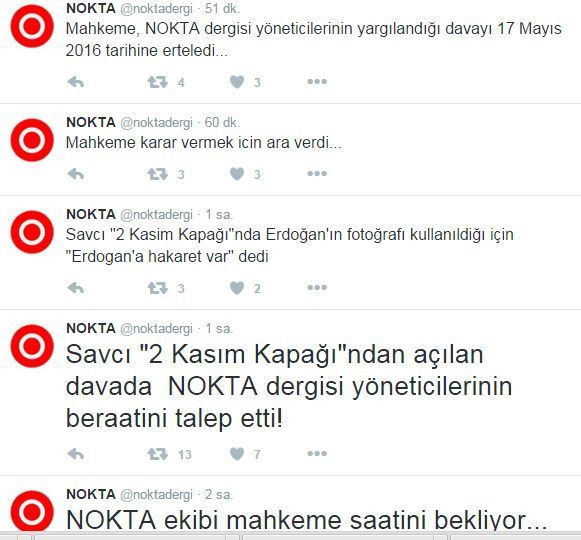 Savcı, Nokta dergisi yöneticilerine beraat istedi