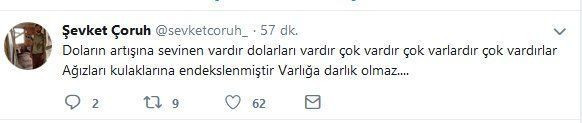 Şevket Çoruh’tan döviz tweeti!