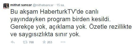 Habertürk TV'de sansür krizi!