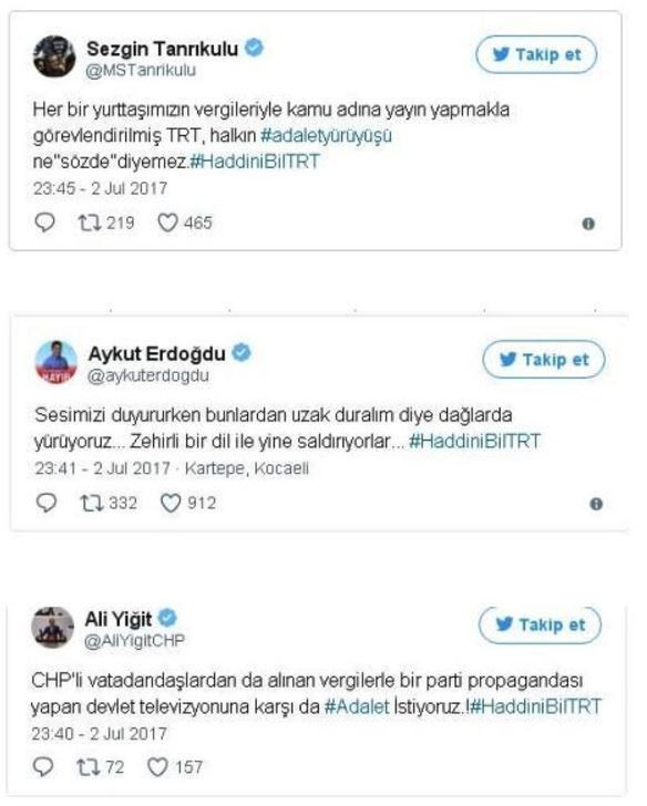 TRT'nin 'Adalet Yürüyüşü' başlığına tepki! - Resim : 2