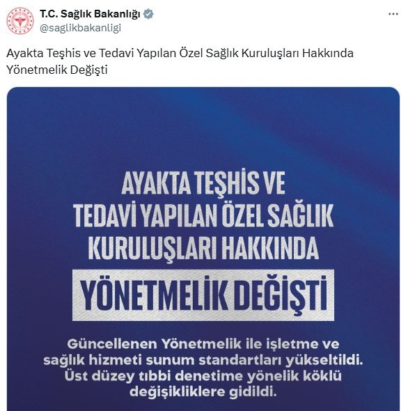 Ayakta tedavide yeni dönem hayata geçti. Sağlık Bakanlığı'nın düzenlemesi Resmi Gazete'de
