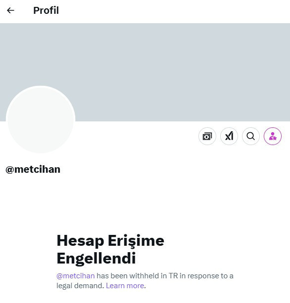 Gazeteci Metin Cihan’ın X hesabına engelleme - Resim : 2