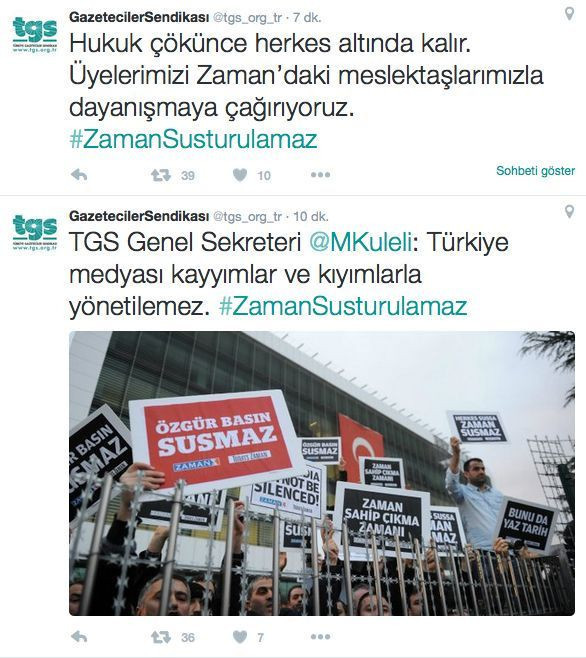 Gazetecilik örgütlerinden Zaman'a kayyum atamasına sert tepki!