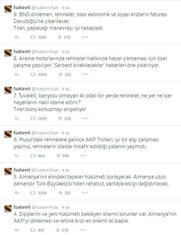 Fuat Avni'den Musul'daki rehinelerle ilgili çarpıcı iddia!