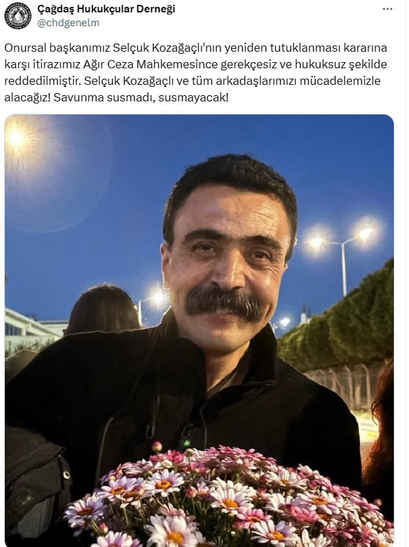 Selçuk Kozağaçlı'ya ilişkin yeni gelişme: Tutukluluğuna yapılan itiraz reddedildi