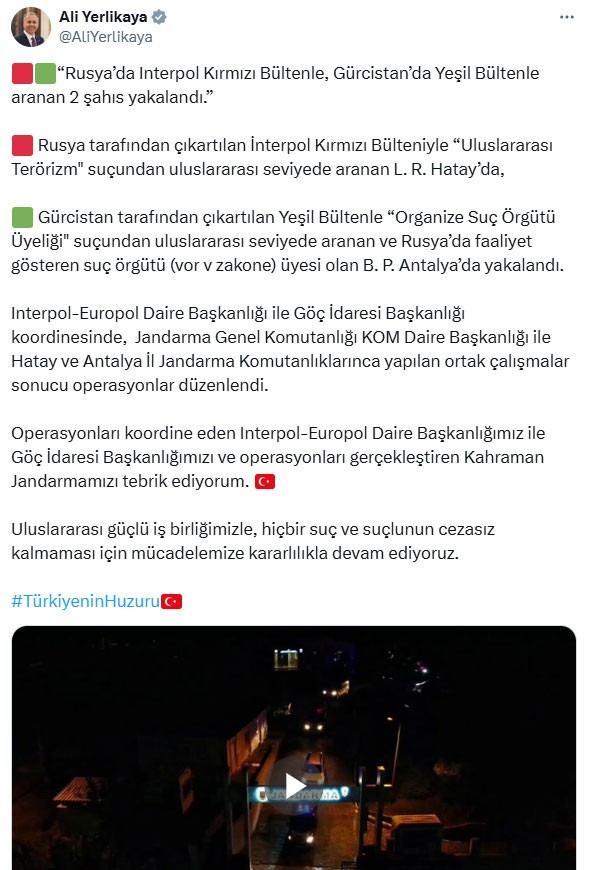 Biri kırmızı, diğeri yeşil bültenle aranan iki kişi Türkiye'de yakalandı