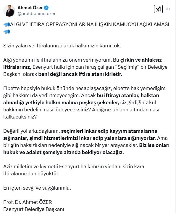Ahmet Özer cezaevinden o iddialara ilişkin açıklama yaptı