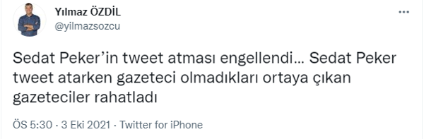 Yılmaz Özdil'den imalı Sedat Peker paylaşımı: Gazeteci olmadıkları ortaya çıkan gazeteciler