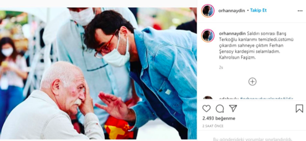 TKP'nin Kartal'daki mitinginde saldırıya uğrayan oyuncu Orhan Aydın o anları anlattı