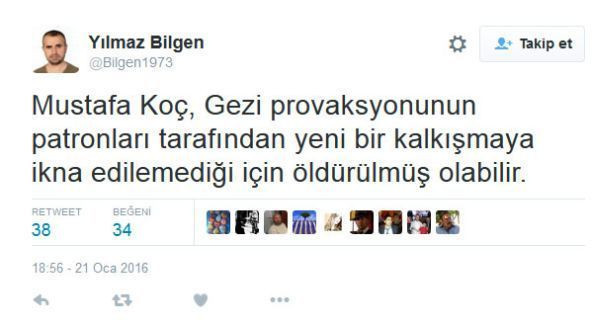 Mustafa Koç'un ölümüne ilişkin ilk komplo teorisi Yeni Şafak'tan! Bakın kim öldürmüş?