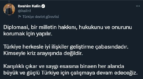 Cumhurbaşkanlığı Sözcüsü Kalın: Kimse ile kriz arayışında değiliz - Resim : 2