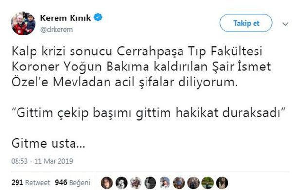İsmet Özel kalp krizi geçirdi! Sağlık durumu nasıl?