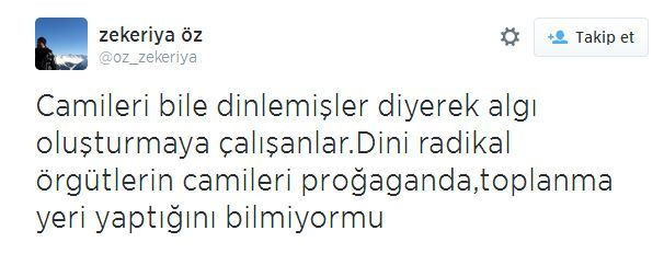 Zekeriya Öz'den cami yorumu