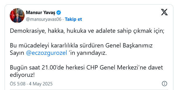 Özgür Özel'e saldırı sonrası Mansur Yavaş'tan dikkat çeken çağrı