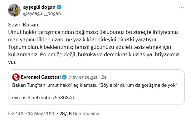 Abdullah Öcalan'a Umut Hakkı Cevabı İpleri Gerdi. Yılmaz Tunç'a DEM Parti'den Yanıt