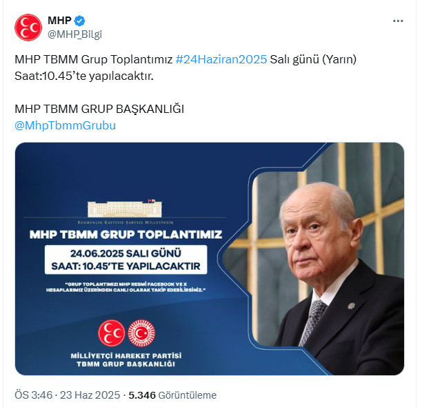 Son Dakika... Devlet Bahçeli aylar sonra Meclis kürsüsüne çıkacak - Resim : 2