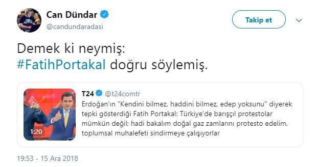 Can Dündar'dan Fatih Portakal'a destek!