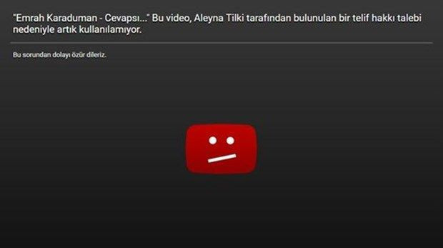 Aleyna Tilki'nin kaldırılan şarkısını Youtube kullanıma açtı mı?