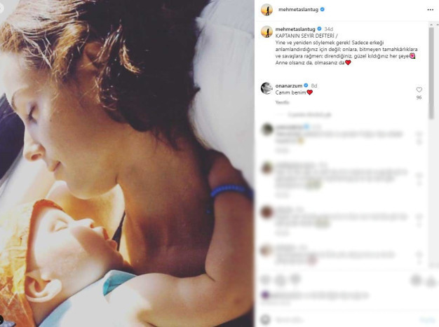 Mehmet Aslantuğ boşanacağı Arzum Onan'ın Anneler Günü'nü kutladı