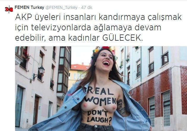 FEMEN'den Arınç'a fotoğraflı mesaj - Resim : 2
