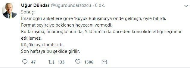 Uğur Dündar’dan ‘İmamoğlu-Yıldırım yayını’ değerlendirmesi - Resim : 3