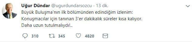 Uğur Dündar’dan ‘İmamoğlu-Yıldırım yayını’ değerlendirmesi