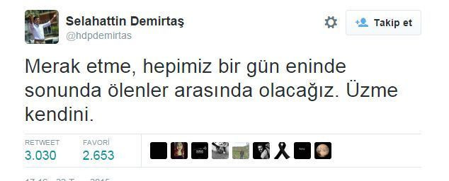 Demirtaş'tan Arınç'a jet tweet!