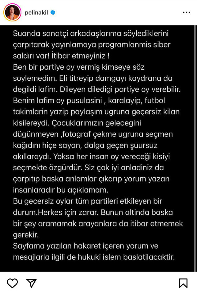 Ünlü oyuncu ateş püskürdü: Tasdikli geri zekalılar! Oyuncu Pelin Akil, gelen tepkilerin ardından açıklama yaptı - Resim : 2