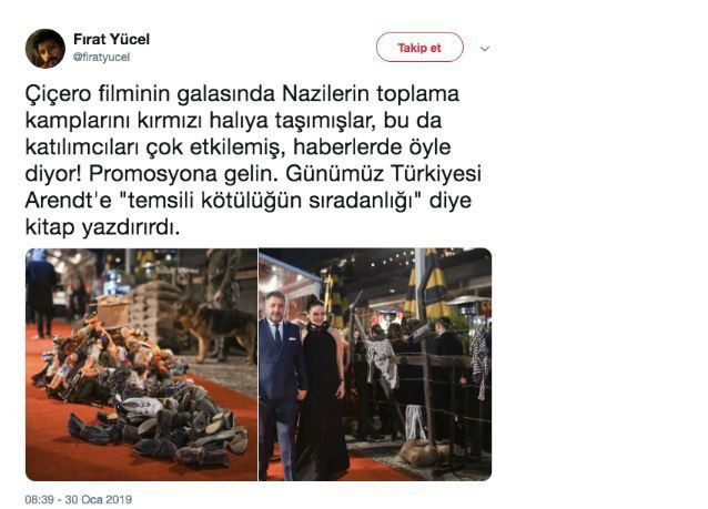Çiçero'nun 'toplama kampı' temalı galası tepki çekti!