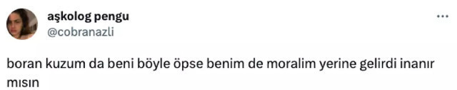 Boran Kuzum'un moral öpücüğü sosyal medyayı salladı: Bizim de moralimiz bozuk Kuzum. Hayranları sıraya girdi - Resim : 2