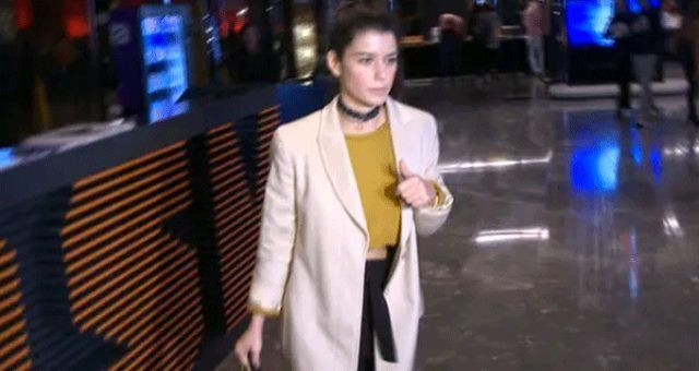 Beren Saat'in panik anları!